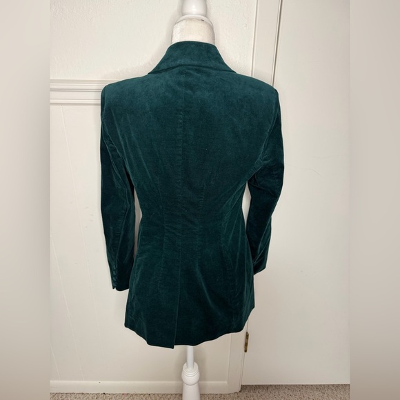Matilda Jane Good Hart Double-Breasted Velvet dark green Women's Blazer size S - Picture 2 of 9